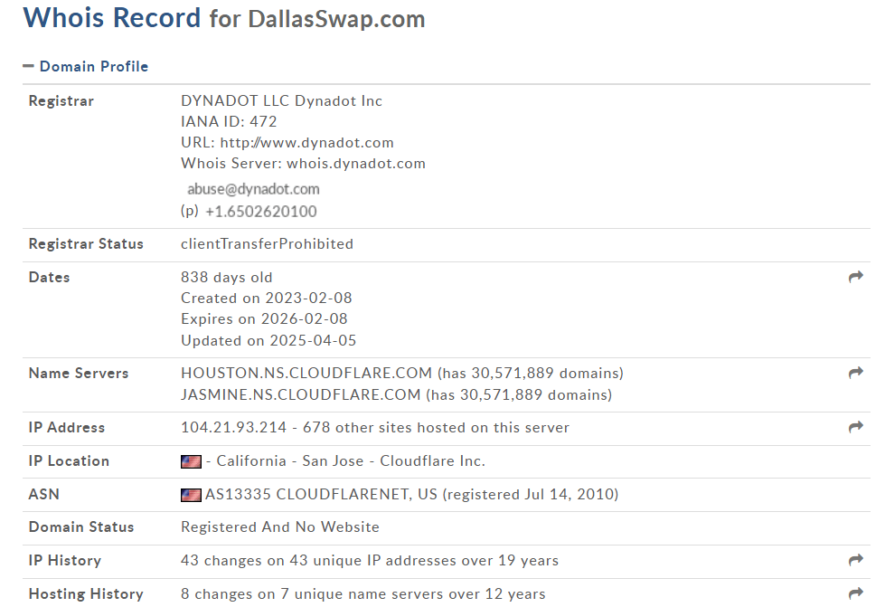 Dallasswap скам