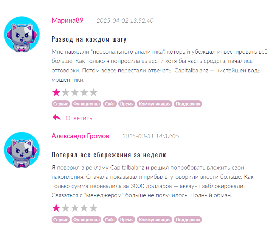 Capitalbalanz отзывы