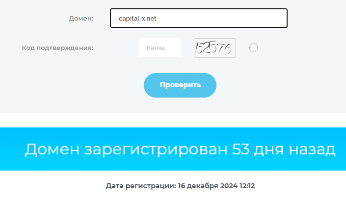 Capital-X проверка домена