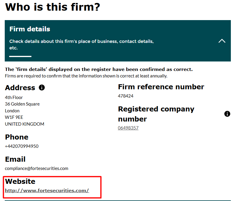 Forte Securities Limited мошенники