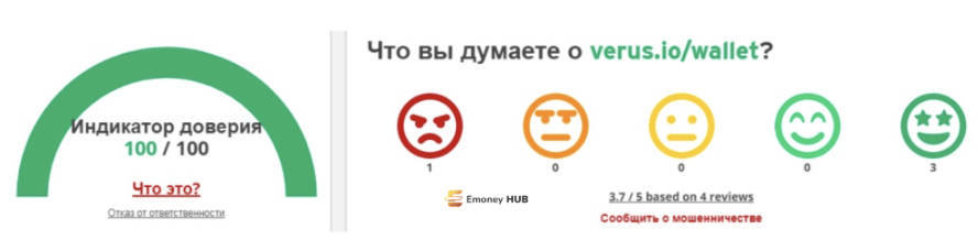 verus wallet отзывы