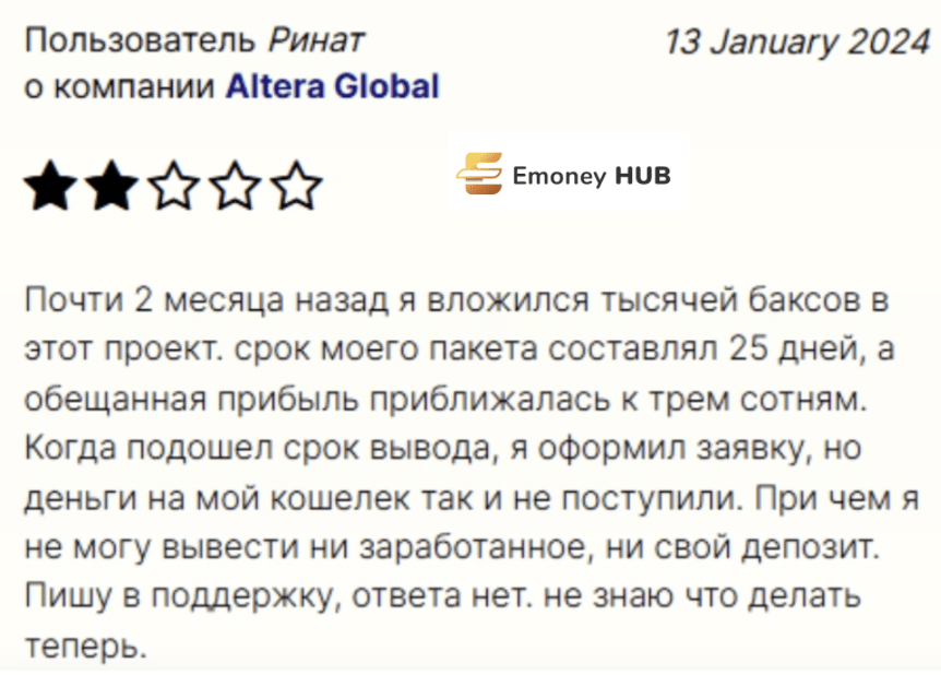 Altera Global отзывы