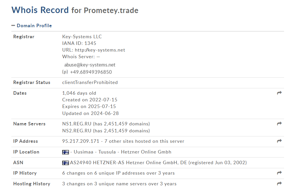 Prometey Trade мошенники